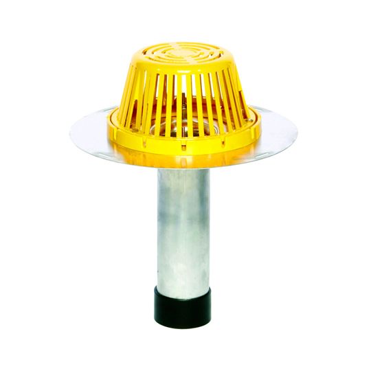 Portals Plus Aluminum ReRoof Drain With Aluminum Dome 3"