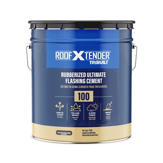 TRI-BUILT Roof X Tender Winter Grade 100 Ultimate Rubberized Flashing Cement — Adhesives, Caulks & Sealants — TRIRX100UWGFC5G