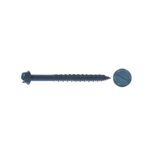 Pro-Twist 3/16 x 1-1/4" Hex Washer Head Slotted Concrete Screw Anchors - Box of 100