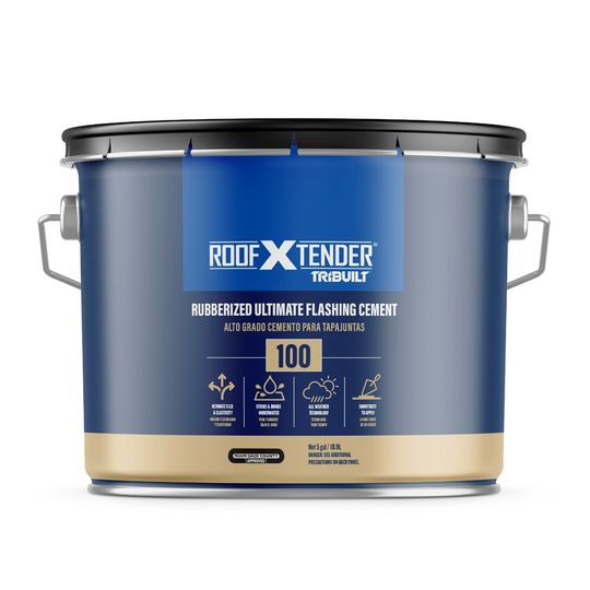 TRI-BUILT Roof X Tender 100 Ultimate Rubberized Flashing Cement — Adhesives, Caulks & Sealants — TRIRX100USGFC3G