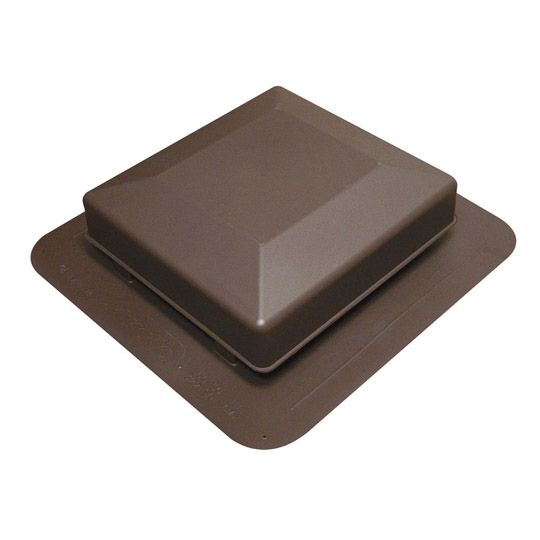 Canplas Industries Duraflo 50 Sq. In. Square Top Static Roof Exhaust Vent — Ventilation and Drainage — DUF6050BRPV