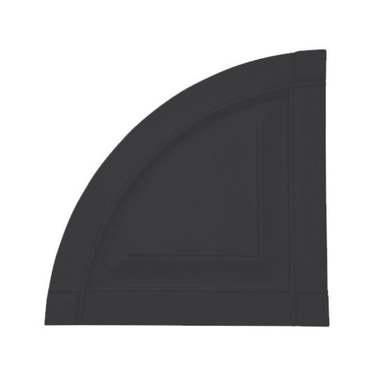 Mid-America Raised Panel Quarter Round Arch Top for Standard Raised Panel Shutters — MABATP12BK