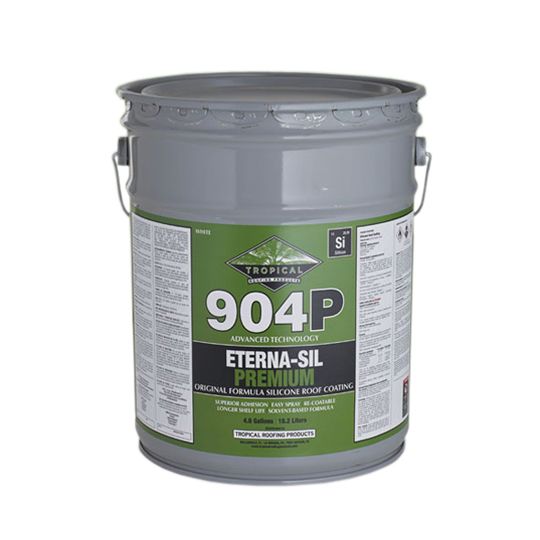 Tropical Roofing Products 904 Silicone Roof Coating (Solvent-Based) - 5 Gallon Pail