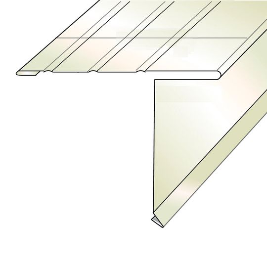 TRI-BUILT .016" x 1" x 2-7/8" x 10' Aluminum T-Drip — TRI3TD1029BL