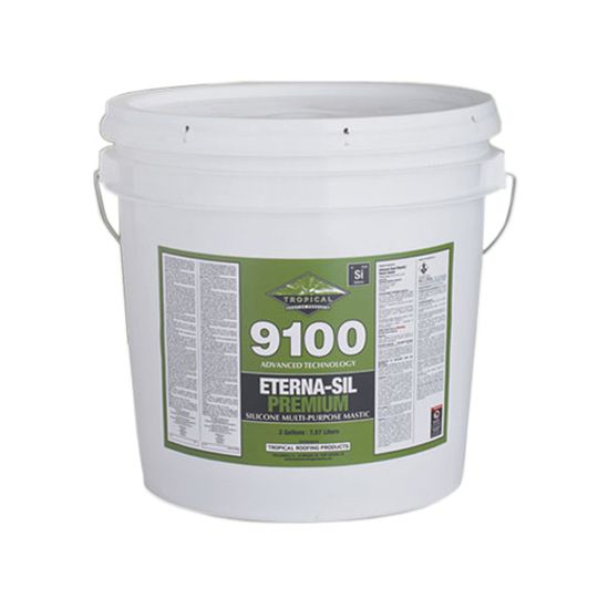 Tropical Roofing Products 9100 Eterna-sil Premium Silicone Multi-Purpose Mastic - 2 Gallon Pail