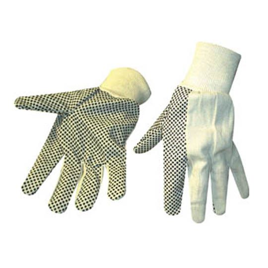 C&R Manufacturing 100% Cotton Black Dot Gloves