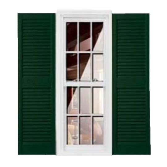 Girardin Moulding Straight Top Louver Style Shutters — GIRSTLV14X71HG