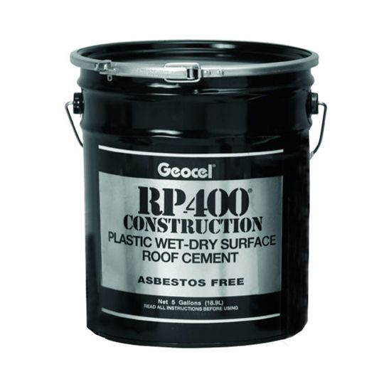 Geocel RP-400 Construction Plastic Wet-Dry Surface Roof Cement - 5 Gallon Lever-Lock Pail