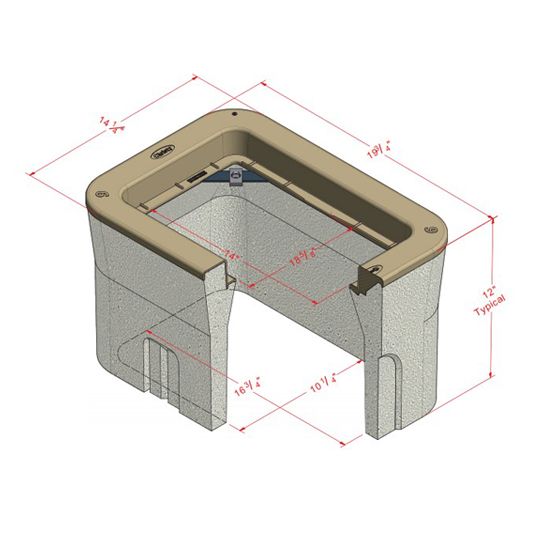 Oldcastle Enclosures 10-1/4" x 16-3/4" Christy N09 Concrete Electric Box