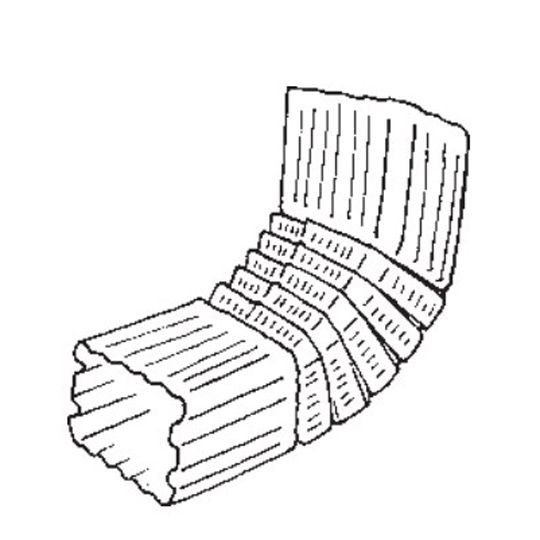Berger Building Products 16 Oz. 2" x 3" Square Corrugated A-Style Copper 30° Elbow