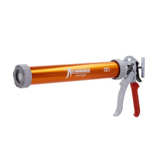Newborn 20 Oz. Model 620-Al Sausage/Bulk/Cartridge Smooth Rod 18:1 Ratio Caulk Gun — NEW620ALORANGE