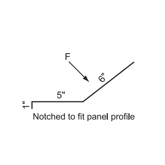 Everlast Roofing 42" Everlast Ii Notched End Wall Flashing