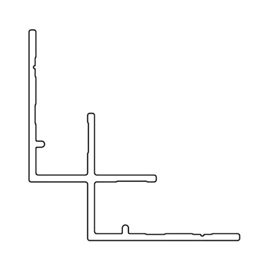 EasyTrim Reveals 30" x 30" x 10' EZ3 Inside Corner 5/16" Panel Trim — ESREZ03AWH