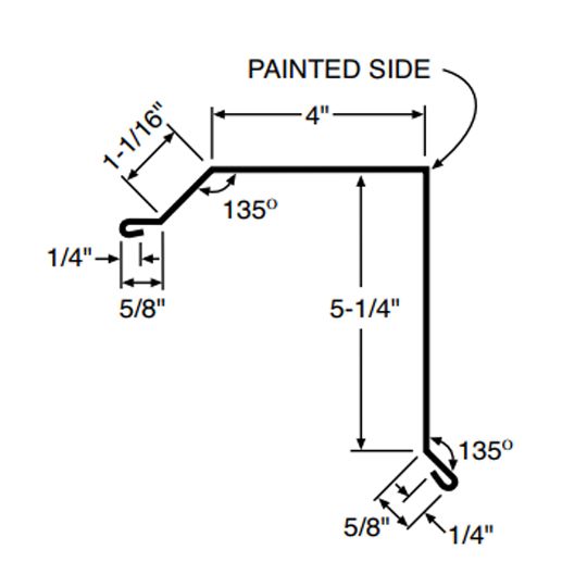 Metal Sales 5-1/4" Gable Trim — MTS4206022