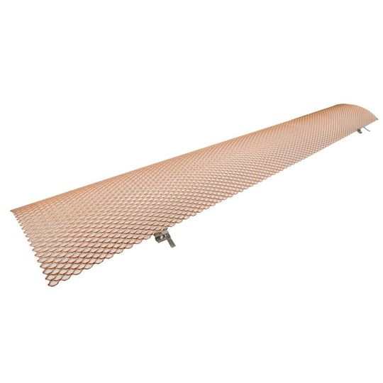 Berger Building Products 6" x 3' Half Round Hinged Copper Gutter Guard