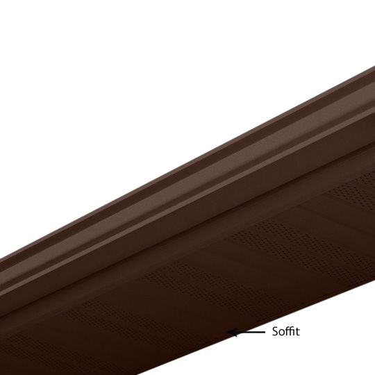 Edco Products 16" x 12' Aluma-Kore Center Vent Quad Soffit - Entex Finish — EPIQC1612ROB