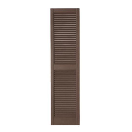 Mastic 15" x 75" Standard Open Louvered Shutters - Regular Style — ACOVINLV1575SL