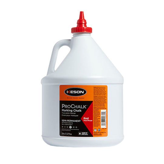 Keson ProChalk Semi-Permanent Waterproof Marking Chalk - 5 Lbs.