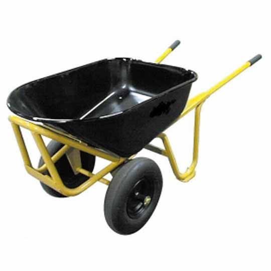 Roofmaster 4" x 8" Nfl Long Handle Steel Double Wheelbarrow