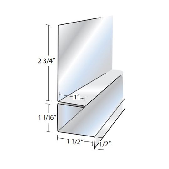 Quality Aluminum Products 1" x 10' Everflashing Stainless Steel Deck Flashing