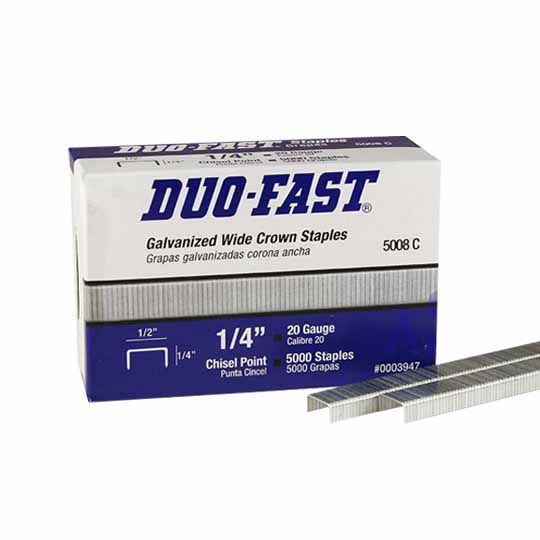Duo-Fast 1/4" x 1/2" Staples - Carton of 5,000