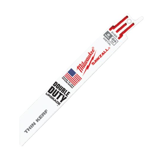 Milwaukee 6" 18 Tpi Thin Kerf Sawzall Blades - Pack of 5