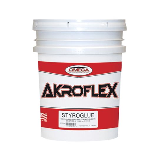 Omega Products International AkroFlex StyroGlue Base - 5 Gallon Pail