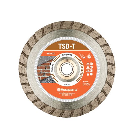 Husqvarna 4" x .08" x 7/8"-20MM Tacti-Cut T Tsd-t Dri Disc General Purpose Diamond Blade