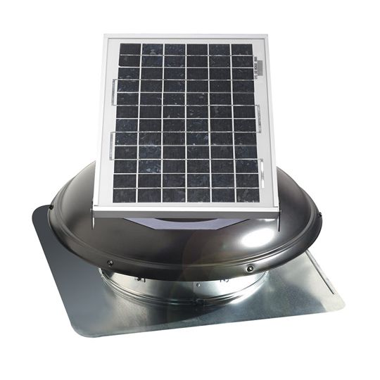 Air Vent Solar Cool Roof-Mount Metal Solar Powered Attic Ventilator — Ventilation and Drainage — AIRSC8BL