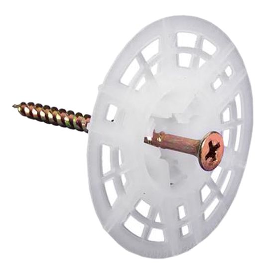 Wind-Lock #6 x 1-5/8" Wind-Devil 2 Zinc-Plated Wood Screw Assembled Fasteners - Box of 1,000
