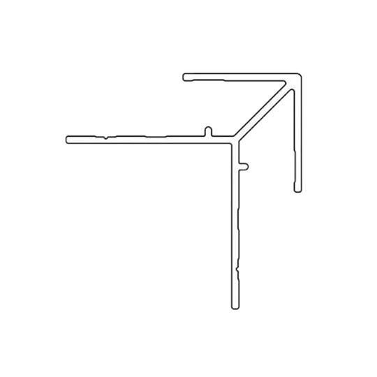 EasyTrim Reveals 30" x 30" x 10' EZ13 Arrow Outside Corner 5/16" Panel Trim — ESREZ13AWH
