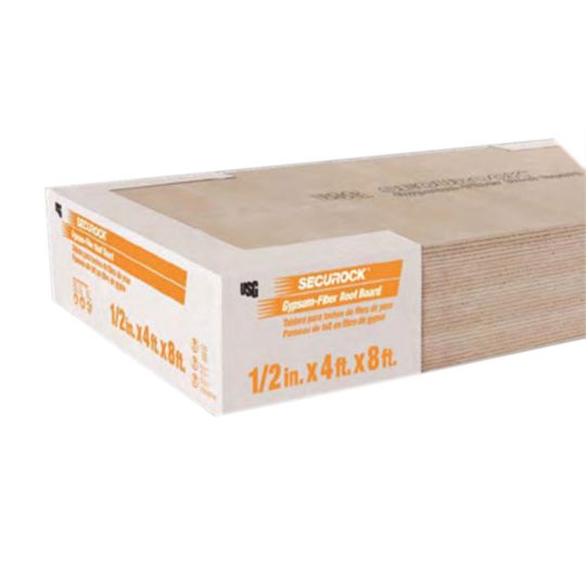 Johns Manville Securock Gypsum-Fiber Roof Cover Board — Roofing Insulation — JMC14SR4GF