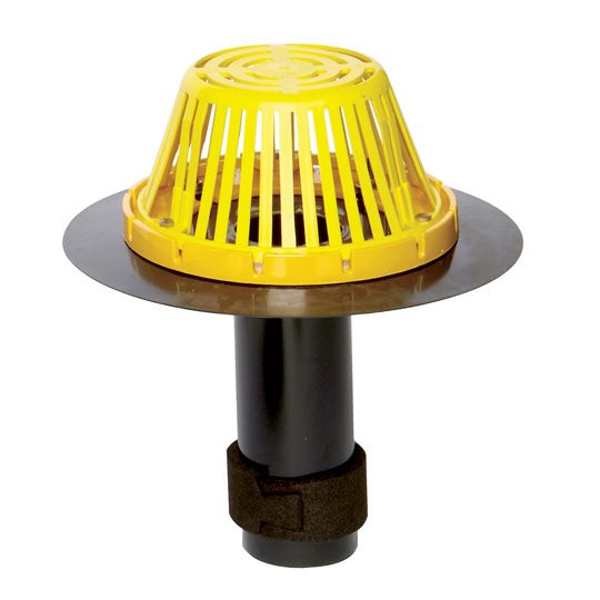 Portals Plus 3" Abs Assembled ReRoof Drain with Plastic Dome