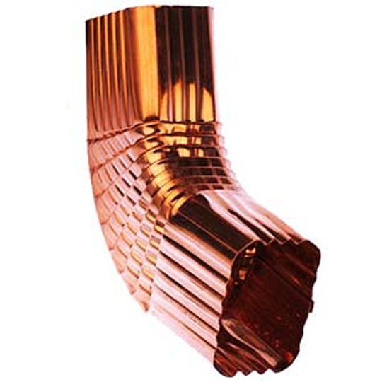 Berger Building Products 16 Oz. 2" x 3" Square Corrugated B-Style Copper 75° Elbow