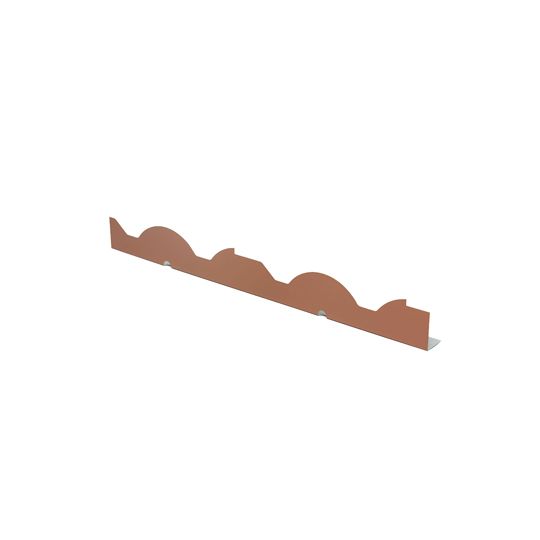 East Coast Metals 26 Gauge x 10' Villa Eave Closure — Flashings — EASECVDBRZ