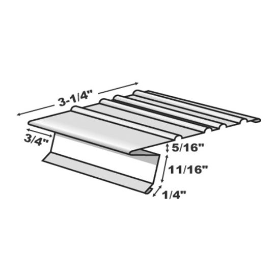 TRI-BUILT F5-1/2 Open Face Premium Painted Aluminum Drip Edge — Flashings — TRIAEF51210BLPR