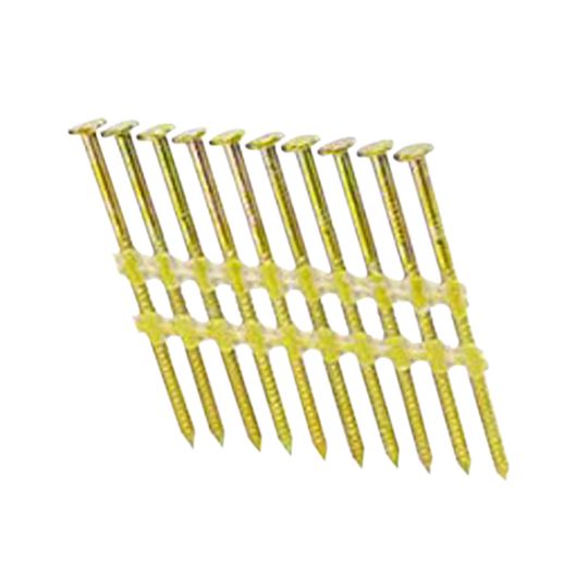 Hitachi 2-3/8" x .113 Ring Shank Electro-Galvanized 21° Full Round Head Plastic Strip Nails - Carton of 5,000