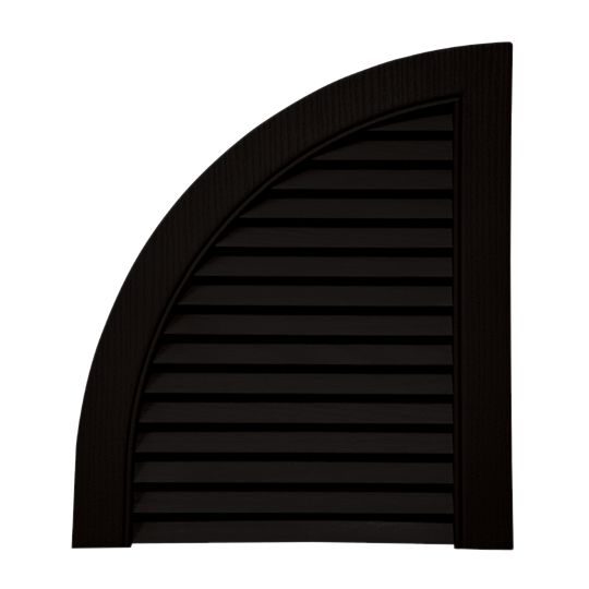 Mid-America Open Louver Quarter Round Arch Top for Standard Louver Shutters — MABATL14BK