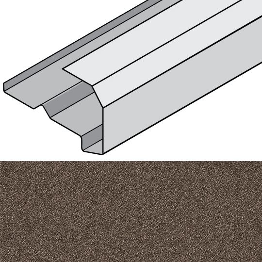 Unified Steel 1-1/2" x 2-1/2" x 79" Rake Channel — Metal Roofing — BORRCHGR112