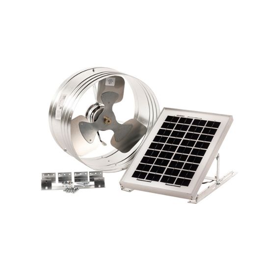 GAF MasterFlow Green Machine Solar-Powered EcoSmart Gable Vent - 500 Cfm