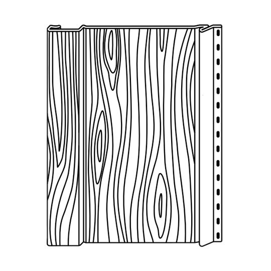 Klauer Manufacturing Company 8" x 10' Classic Woodgrain Vertical Board & Batten Steel Siding — KLAVBBWGSSD8