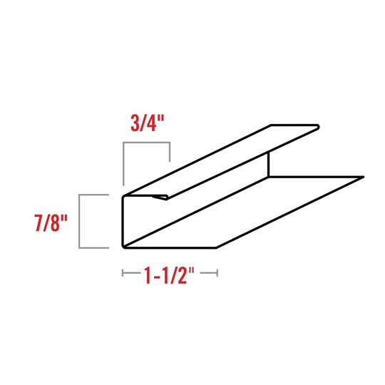 Klauer Manufacturing Company 12' #2900 Woodgrain Aluminum J-Channel with Hem — KLA44290WG85