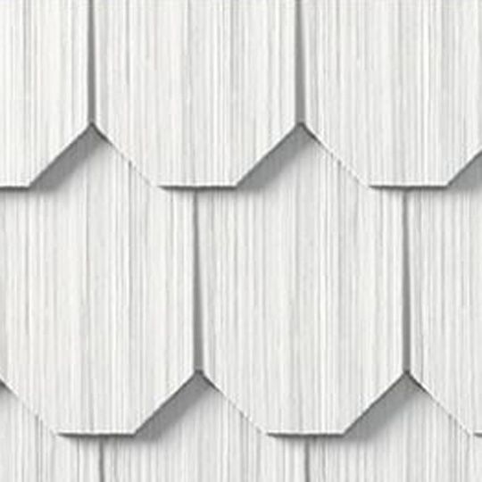 CertainTeed Siding Cedar Impressions Single 6-1/3" Polymer Octagon Edge Shingle Siding — CERCI6OCTCW