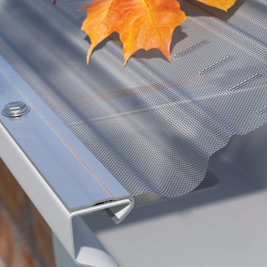 LYF-TYM Building Products 5" x 4' E-Z-Leaf Eliminator Stainless Steel Gutter Filter