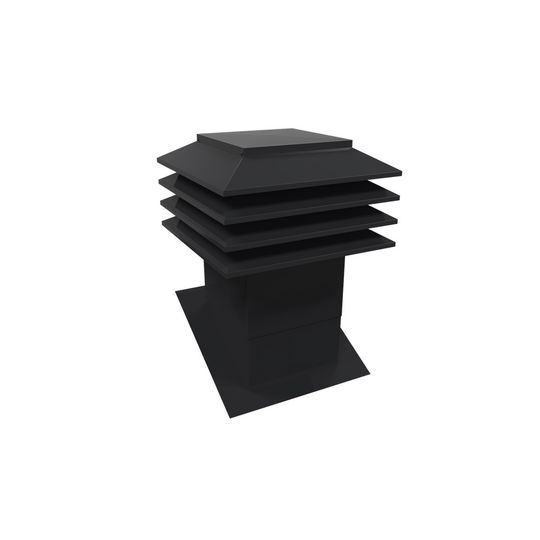 Ventilation Maximum Sloped Roof Vent with 4 Deflectors — Ventilation and Drainage — VMA301BLK
