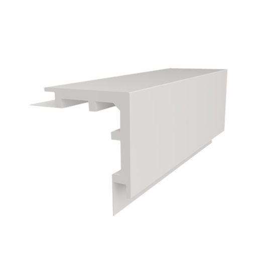 TRI-BUILT 5/4" x 6" x 6" x 20' PVC Cornerboard with J-Pocket - Smooth/Smooth