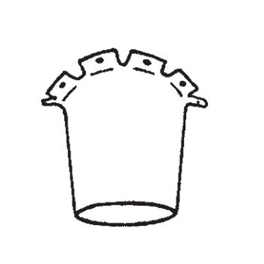Berger Building Products 26 Gauge 3" Half Round Galvanized Steel Wide Flange B-Style Pop Rivet Outlet