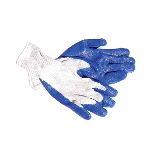 The Brush Man Poly/Cotton Blend String Knit Gloves with Poly Coating - Size Xl
