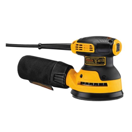 DeWalt 5" 3 Amp Corded Single Speed Random Orbit Sander Kit with Hook & Loop Pad
