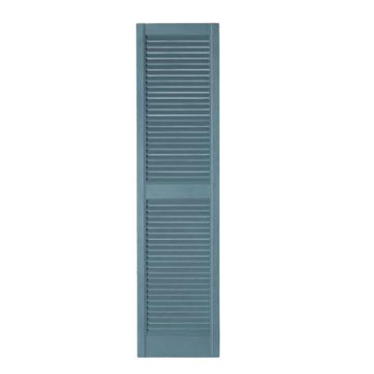 Mastic 15" x 25" Standard Open Louvered Shutters - Regular Style — ACOVINLV1525BLU
